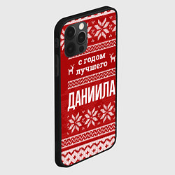 Чехол для iPhone 12 Pro Max С годом лучшего Даниила с оленями, цвет: 3D-черный — фото 2