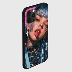 Чехол для iPhone 12 Pro Max Future samurai pink girl, цвет: 3D-черный — фото 2