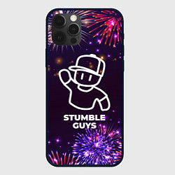 Чехол для iPhone 12 Pro Max Праздничный Stumble Guys, цвет: 3D-черный