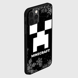 Чехол для iPhone 12 Pro Max Снежный Minecraft, цвет: 3D-черный — фото 2