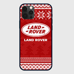 Чехол для iPhone 12 Pro Max Новогодний Land Rover, цвет: 3D-черный