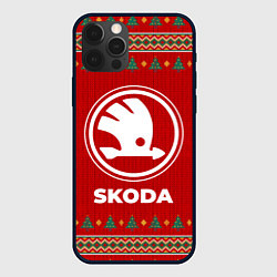 Чехол для iPhone 12 Pro Max Skoda new year, цвет: 3D-черный