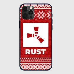 Чехол для iPhone 12 Pro Max Новогодний Rust, цвет: 3D-черный