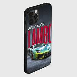 Чехол для iPhone 12 Pro Max Итальянский суперкар Lambo Aventador, цвет: 3D-черный — фото 2