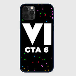 Чехол для iPhone 12 Pro Max GTA 6 конфети, цвет: 3D-черный