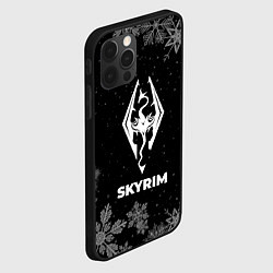 Чехол для iPhone 12 Pro Max Снежный Skyrim, цвет: 3D-черный — фото 2