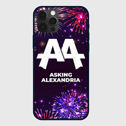 Чехол для iPhone 12 Pro Max Праздничный Asking Alexandria, цвет: 3D-черный