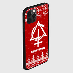 Чехол для iPhone 12 Pro Max Новогодний Behemoth с оленями, цвет: 3D-черный — фото 2