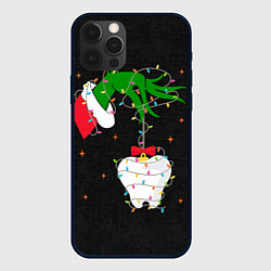 Чехол для iPhone 12 Pro Max Гринч похищает у зубной феи, цвет: 3D-черный