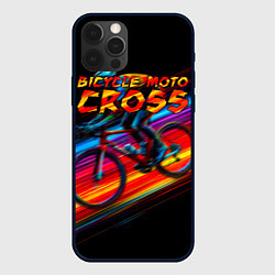 Чехол для iPhone 12 Pro Max Bicycle moto cross, цвет: 3D-черный