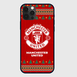 Чехол для iPhone 12 Pro Max Manchester United new year, цвет: 3D-черный