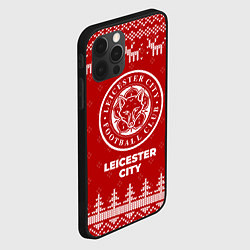 Чехол для iPhone 12 Pro Max Новогодний Leicester City с оленями, цвет: 3D-черный — фото 2