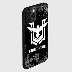 Чехол для iPhone 12 Pro Max Снежный Free Fire, цвет: 3D-черный — фото 2