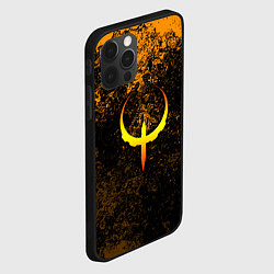 Чехол для iPhone 12 Pro Max Quake краски брызги оранжевый, цвет: 3D-черный — фото 2