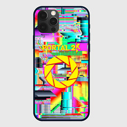 Чехол для iPhone 12 Pro Max Portal 2 краски, цвет: 3D-черный