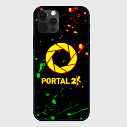 Чехол для iPhone 12 Pro Max Portal кислотные краски, цвет: 3D-черный