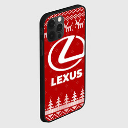 Чехол для iPhone 12 Pro Max Новогодний Lexus с оленями, цвет: 3D-черный — фото 2