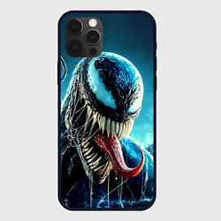 Чехол для iPhone 12 Pro Max Venom in metropolis - ai art neon fantasy, цвет: 3D-черный