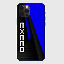 Чехол для iPhone 12 Pro Max Exeed - синий технологический, цвет: 3D-черный