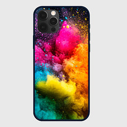 Чехол для iPhone 12 Pro Max Взрыв радужного дыма - нейросеть, цвет: 3D-черный