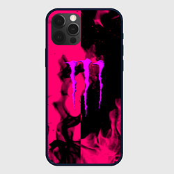 Чехол для iPhone 12 Pro Max Monster energy fire pink, цвет: 3D-черный