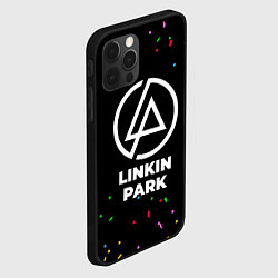 Чехол для iPhone 12 Pro Max Linkin Park конфети, цвет: 3D-черный — фото 2