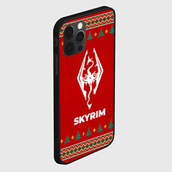 Чехол для iPhone 12 Pro Max Skyrim new year, цвет: 3D-черный — фото 2