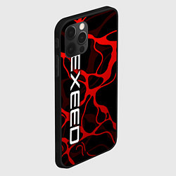 Чехол для iPhone 12 Pro Max Exeed - red liquid, цвет: 3D-черный — фото 2