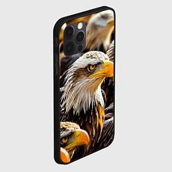 Чехол для iPhone 12 Pro Max Белоголовые орланы, цвет: 3D-черный — фото 2