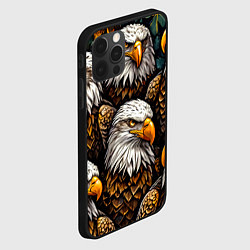 Чехол для iPhone 12 Pro Max Белоголовые орлы, цвет: 3D-черный — фото 2