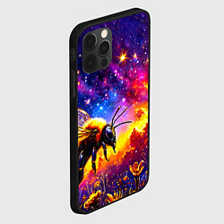 Чехол для iPhone 12 Pro Max Пчелка в космосе, цвет: 3D-черный — фото 2