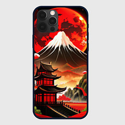 Чехол для iPhone 12 Pro Max Коллаж Японской природы, цвет: 3D-черный