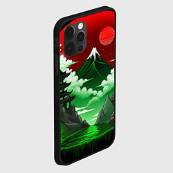 Чехол для iPhone 12 Pro Max Япония красно-зеленая природа, цвет: 3D-черный — фото 2