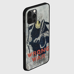 Чехол для iPhone 12 Pro Max Banksy - wrong war, цвет: 3D-черный — фото 2