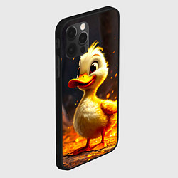 Чехол для iPhone 12 Pro Max Утенок в огне, цвет: 3D-черный — фото 2