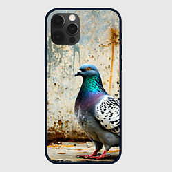 Чехол для iPhone 12 Pro Max Голубь у грязной стены, цвет: 3D-черный