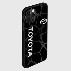 Чехол для iPhone 12 Pro Max Toyota - монохромный аква, цвет: 3D-черный — фото 2