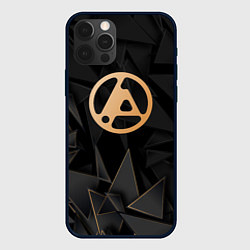 Чехол для iPhone 12 Pro Max Linkin Park 2024 golden poly, цвет: 3D-черный