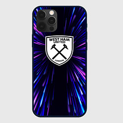 Чехол для iPhone 12 Pro Max West Ham neon energy, цвет: 3D-черный