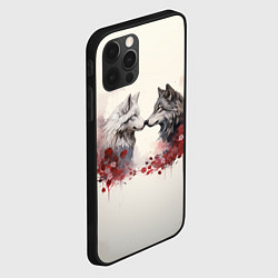 Чехол для iPhone 12 Pro Max Wolfs love, цвет: 3D-черный — фото 2