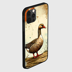 Чехол для iPhone 12 Pro Max Гусь, цвет: 3D-черный — фото 2