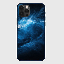 Чехол для iPhone 12 Pro Max Синяя текстура в стиле неба, цвет: 3D-черный