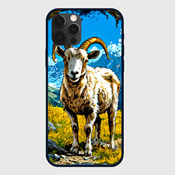 Чехол для iPhone 12 Pro Max Горный козел, цвет: 3D-черный