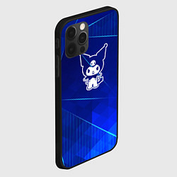 Чехол для iPhone 12 Pro Max Kuromi blue poly, цвет: 3D-черный — фото 2