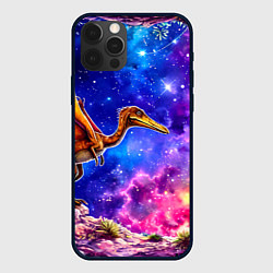 Чехол для iPhone 12 Pro Max Птерозавр и звездное небо, цвет: 3D-черный