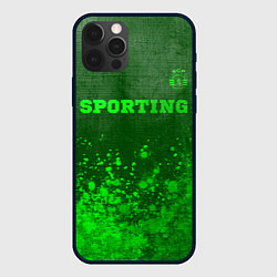 Чехол для iPhone 12 Pro Max Sporting - green gradient посередине, цвет: 3D-черный