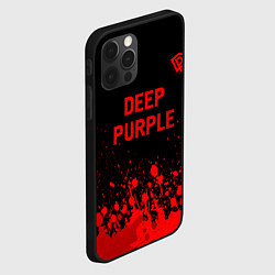 Чехол для iPhone 12 Pro Max Deep Purple - red gradient посередине, цвет: 3D-черный — фото 2