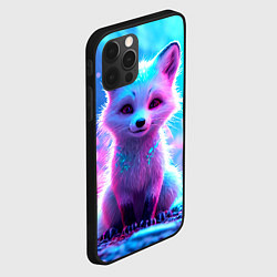 Чехол для iPhone 12 Pro Max Песец в неоновом свете, цвет: 3D-черный — фото 2
