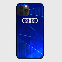 Чехол для iPhone 12 Pro Max Audi blue poly, цвет: 3D-черный