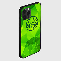 Чехол для iPhone 12 Pro Max Stray Kids green poly, цвет: 3D-черный — фото 2